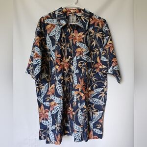 Roundtree&Yorke Mens Tropical Short Sleeve Shirt Size XL Color Floral Print